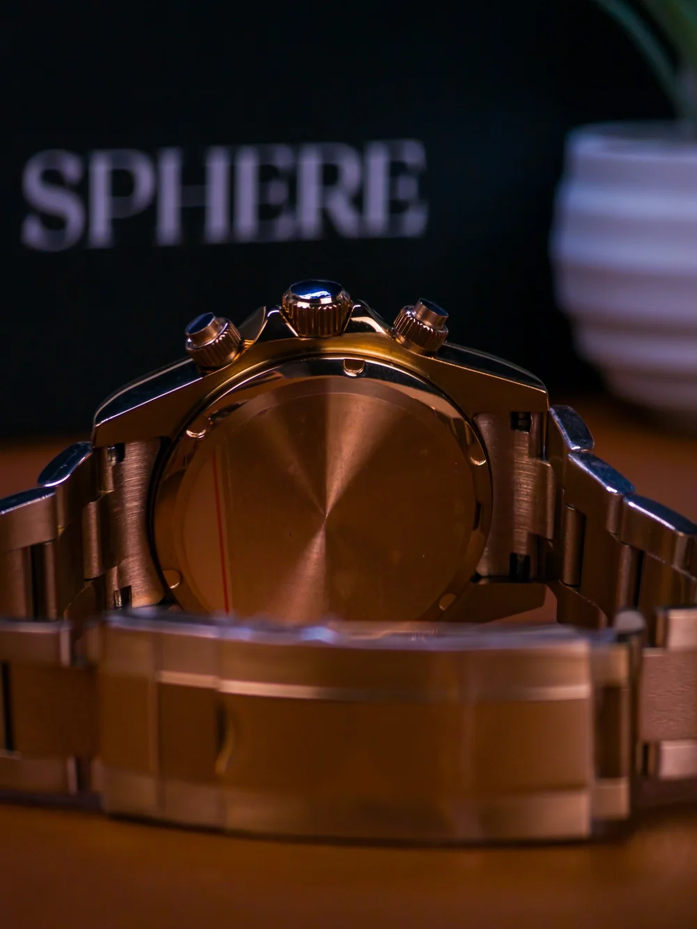 Seitona Rainbow Rose Gold Chronograph with Black Dial